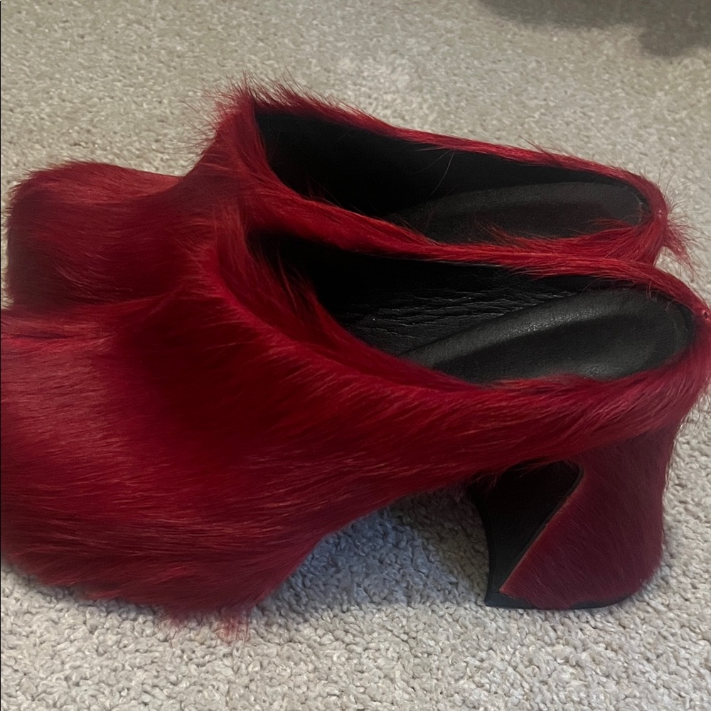 Red Fur Women's Shoes